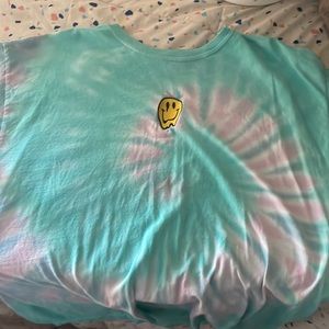 tie dye smiley face shirt
